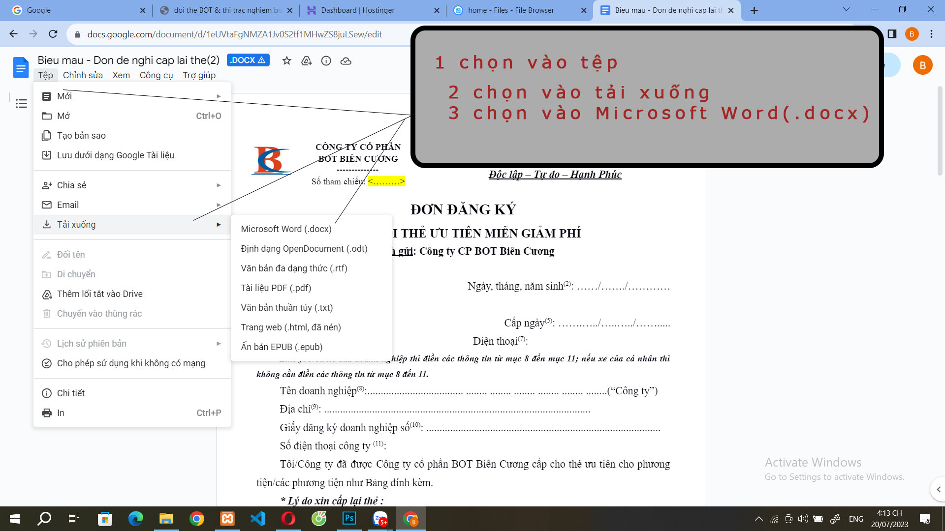 thẻ cấp đổi